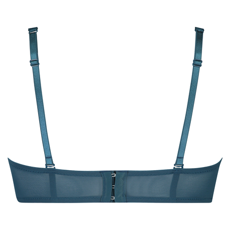 Usztywniony biustonosz z fiszbinami Maya bez ramiączek, Niebieski