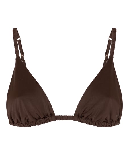 Tr&oacute;jkątny Biustonosz Bikini Riva, Brązowy