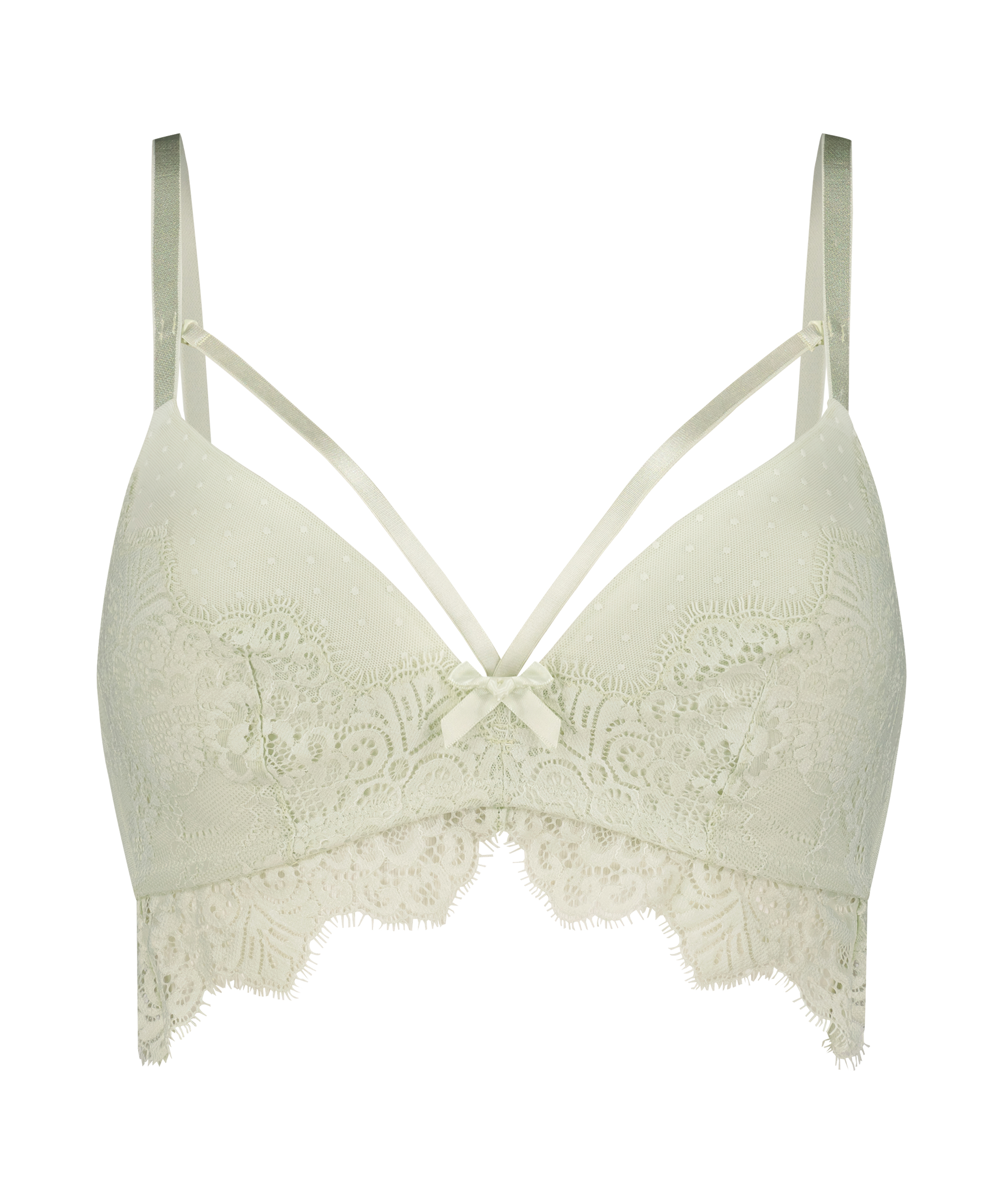 Biustonosz z wkładkami bez fiszbin longline Marilee, Zielony, main