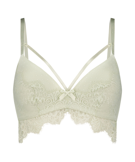 Biustonosz z wkładkami bez fiszbin longline Marilee, Zielony