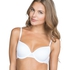 Padded underwired push-up bra, Biały