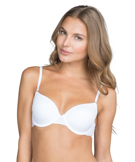 Padded underwired push-up bra, Biały