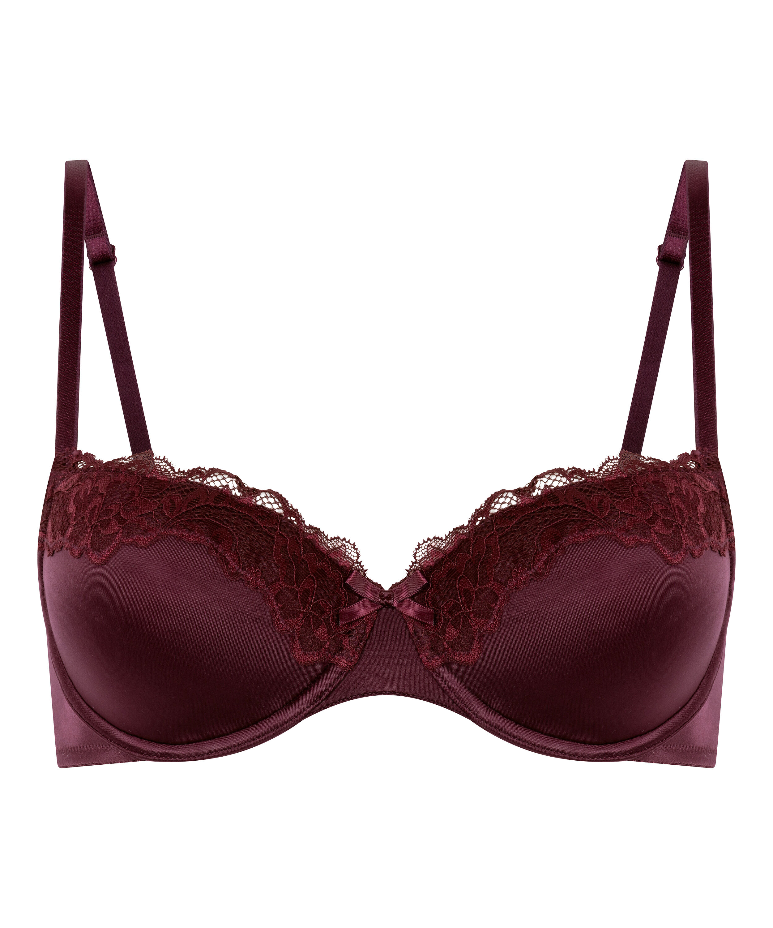 Biustonosz usztywniany z fiszbinami Lace & Shine, Fioletowy