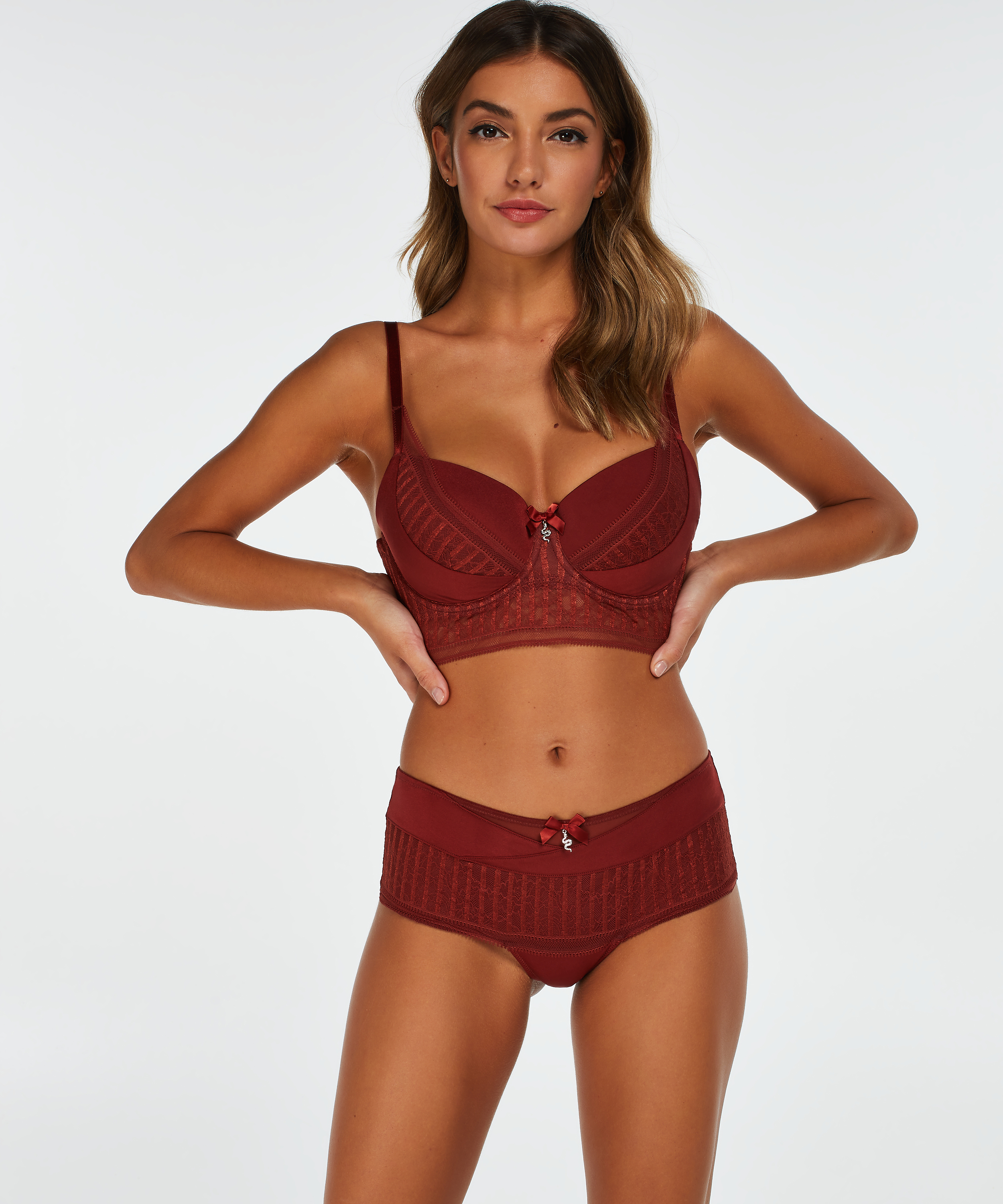 Padded Longline Underwired Bra Winnie I AM, Czerwony, main