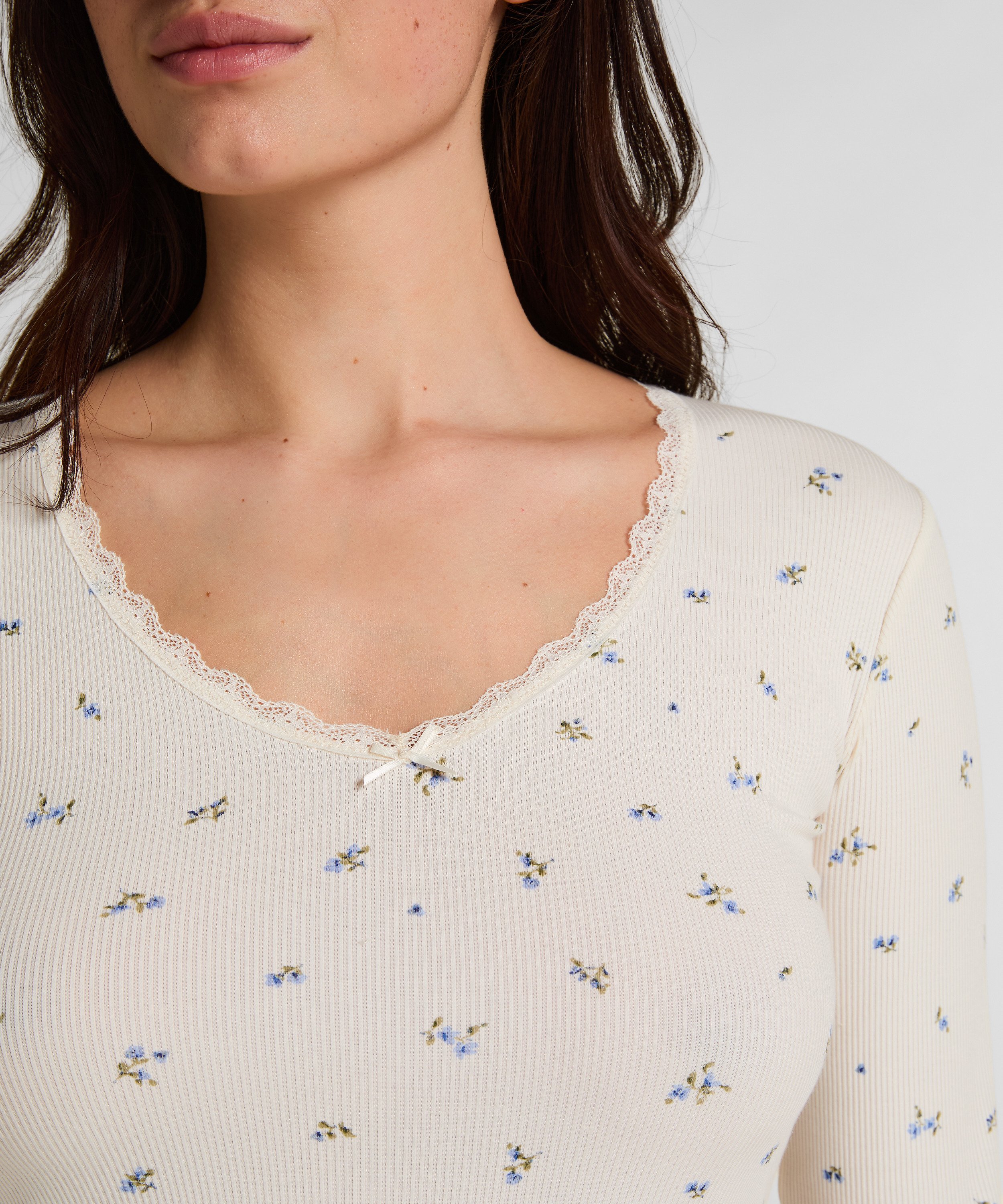 Bluzka Piżamowa Daisy, Biały, main