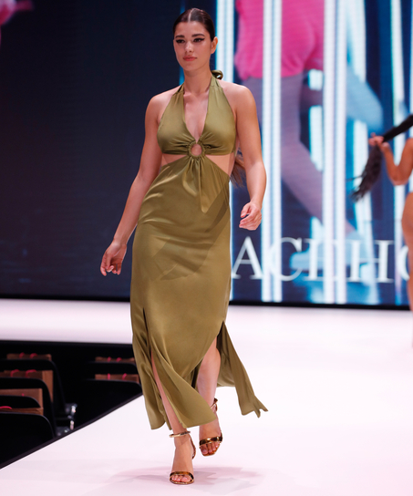 Sukienka maxi, Zielony