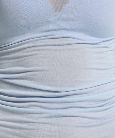 super miękka top z kaszmirem z dekoltem w ł&oacute;dkę, Niebieski