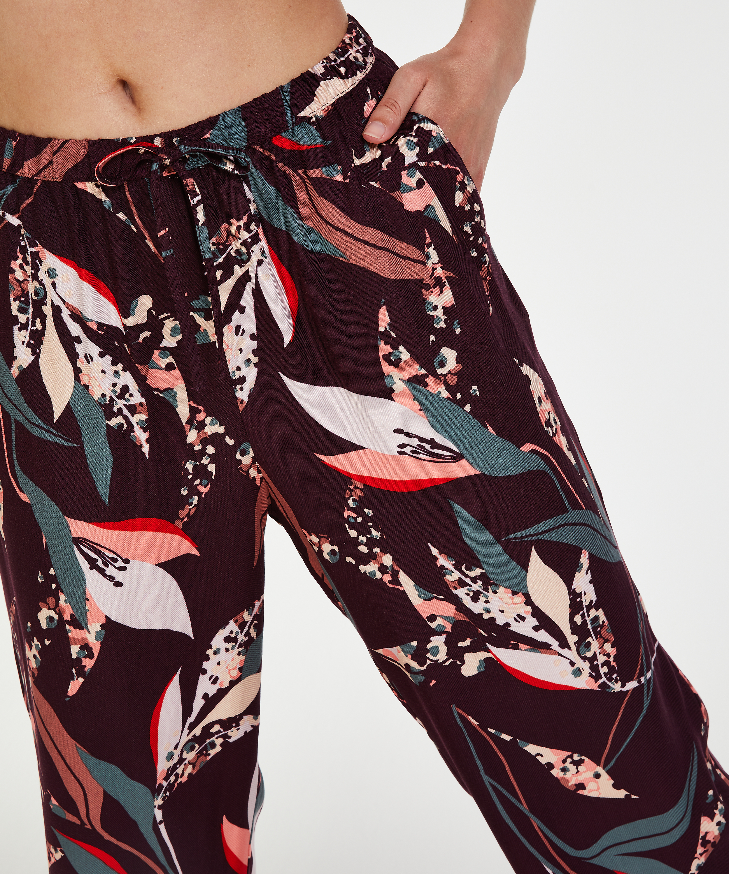 Petite Woven Pyjama Bottoms, Czerwony, main