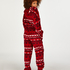 Flanelowy kombinezon Fair Isle, Czerwony