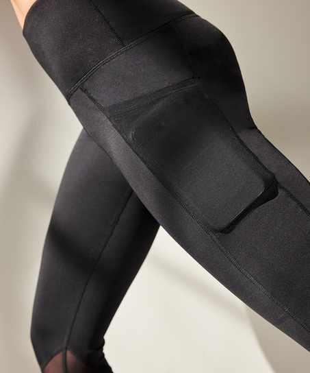 Legginsy z wysokim stanem HKMX Oh My Squat, Czarny