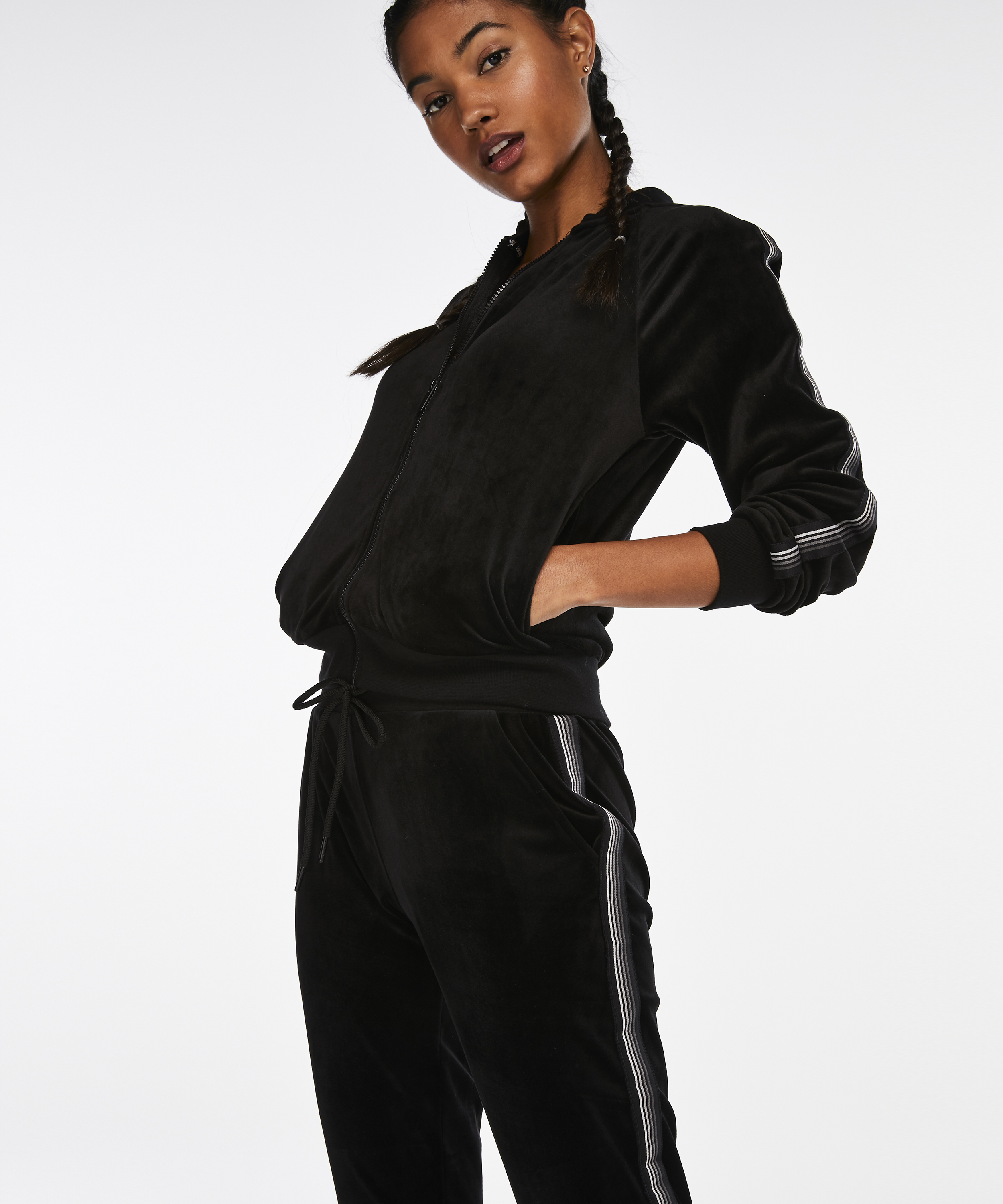 HKMX Velvet Sports Pants, Czarny, main