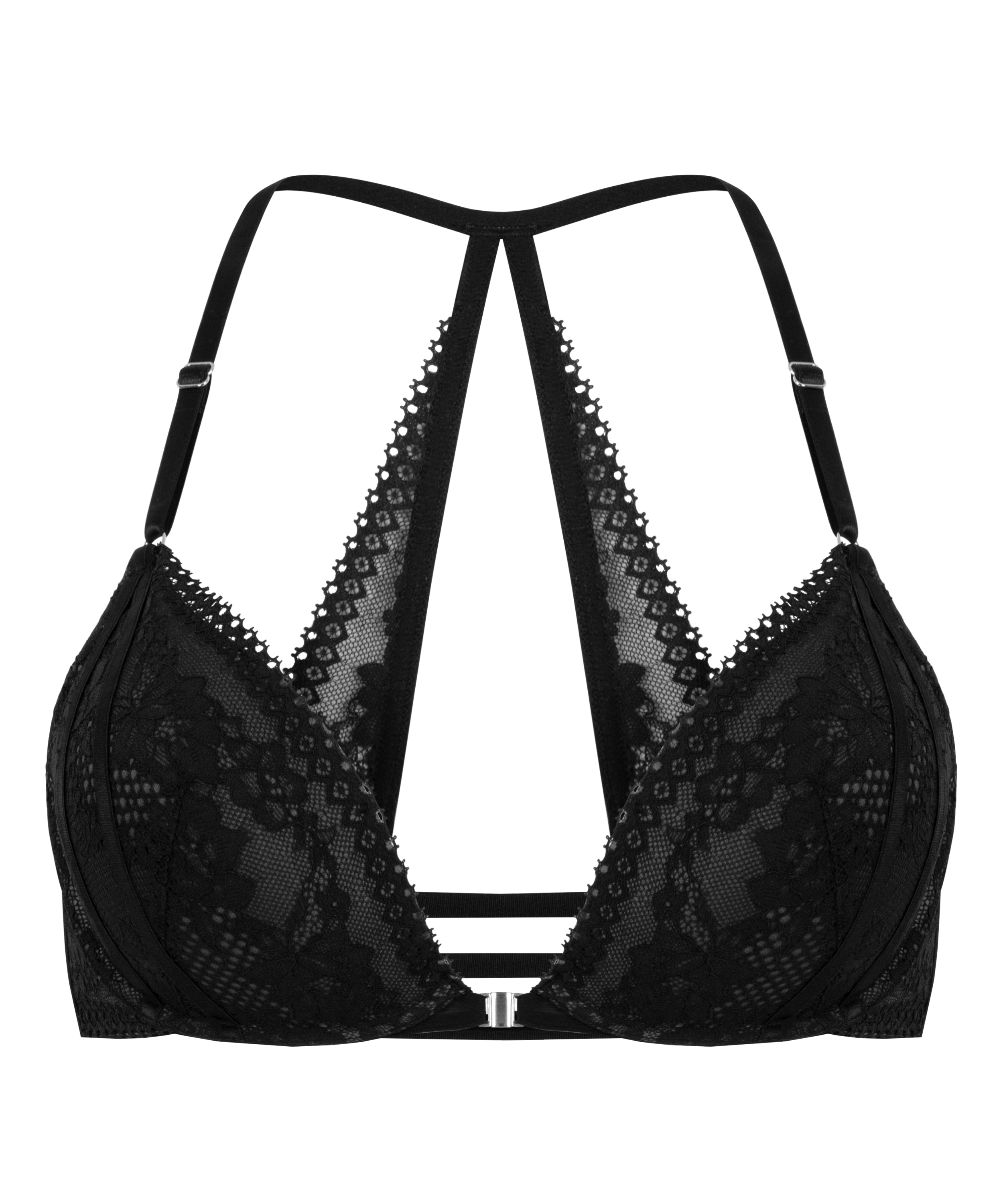 Vera Padded Push-Up Underwired Bra, Czarny, main