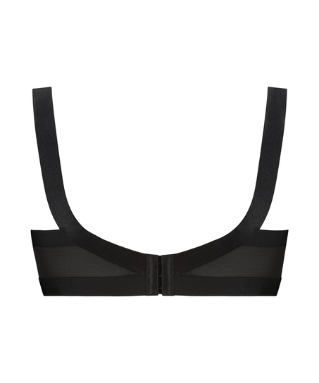 Nieusztywniany biustonosz z fiszbinami Donna Sparkle, Czarny