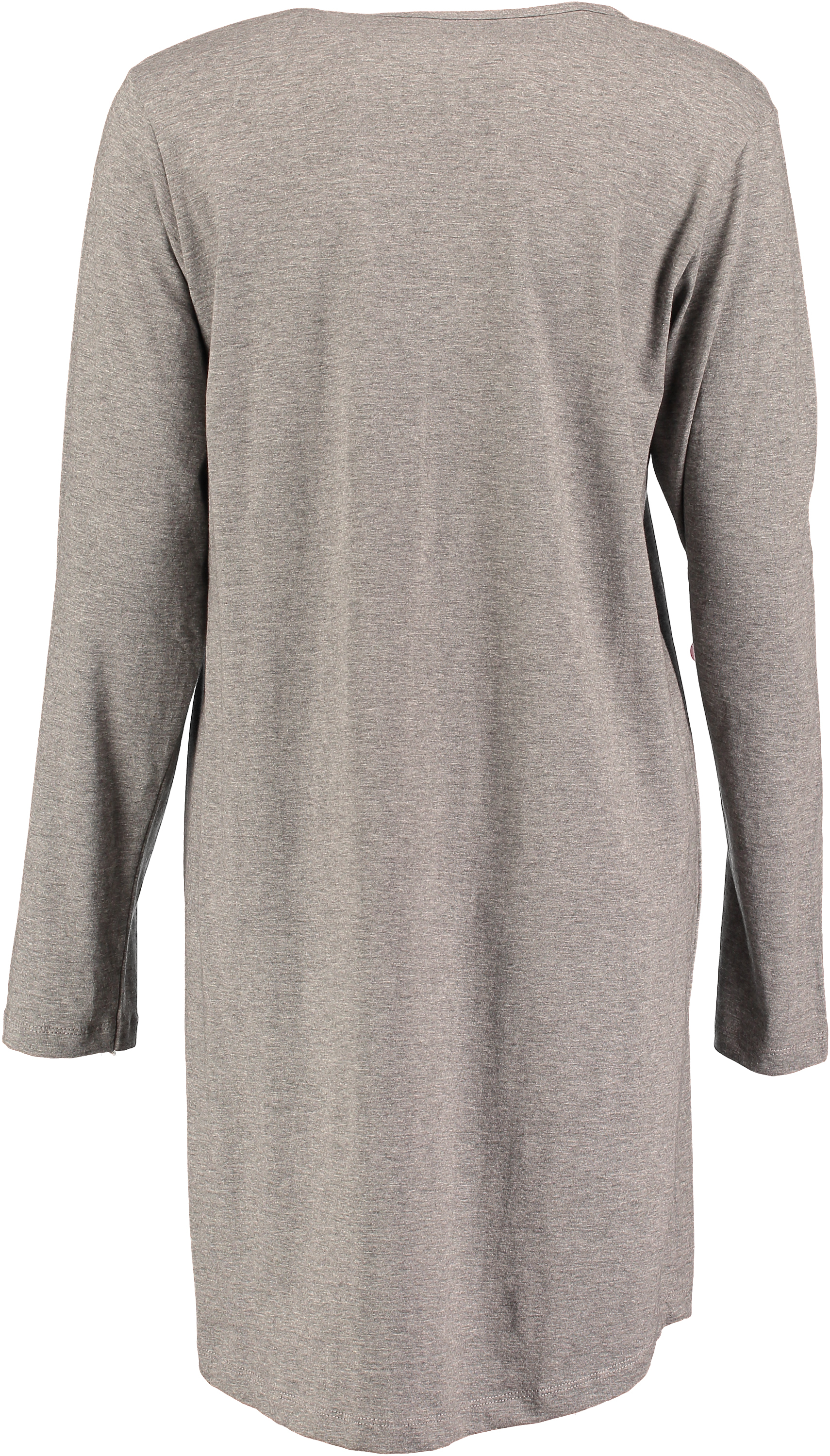 Nightshirt round neck long sleeves, Szary, main