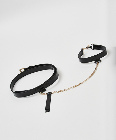 Private Body Harness Choker, Czarny
