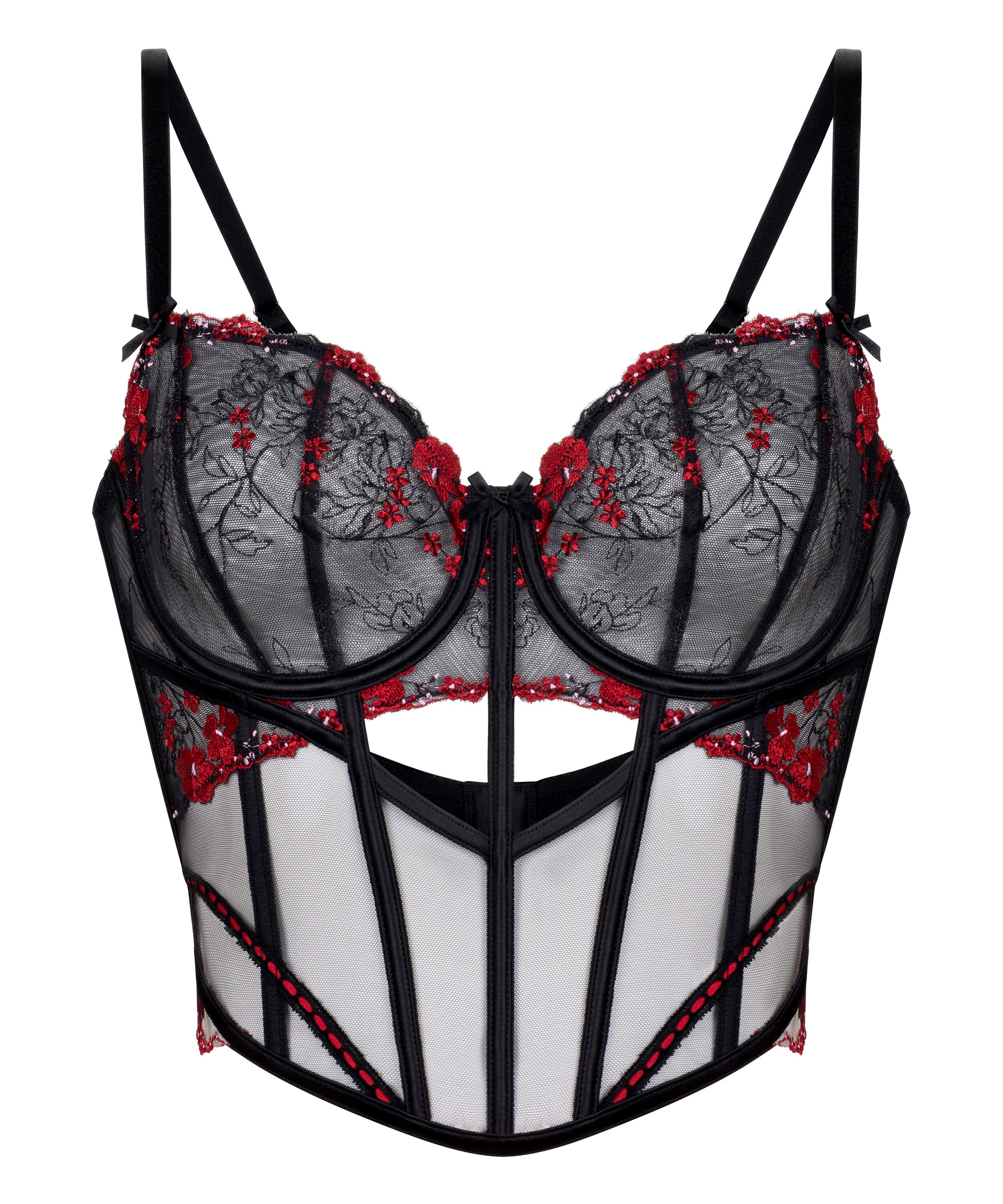 Gorset Peonie, Czarny