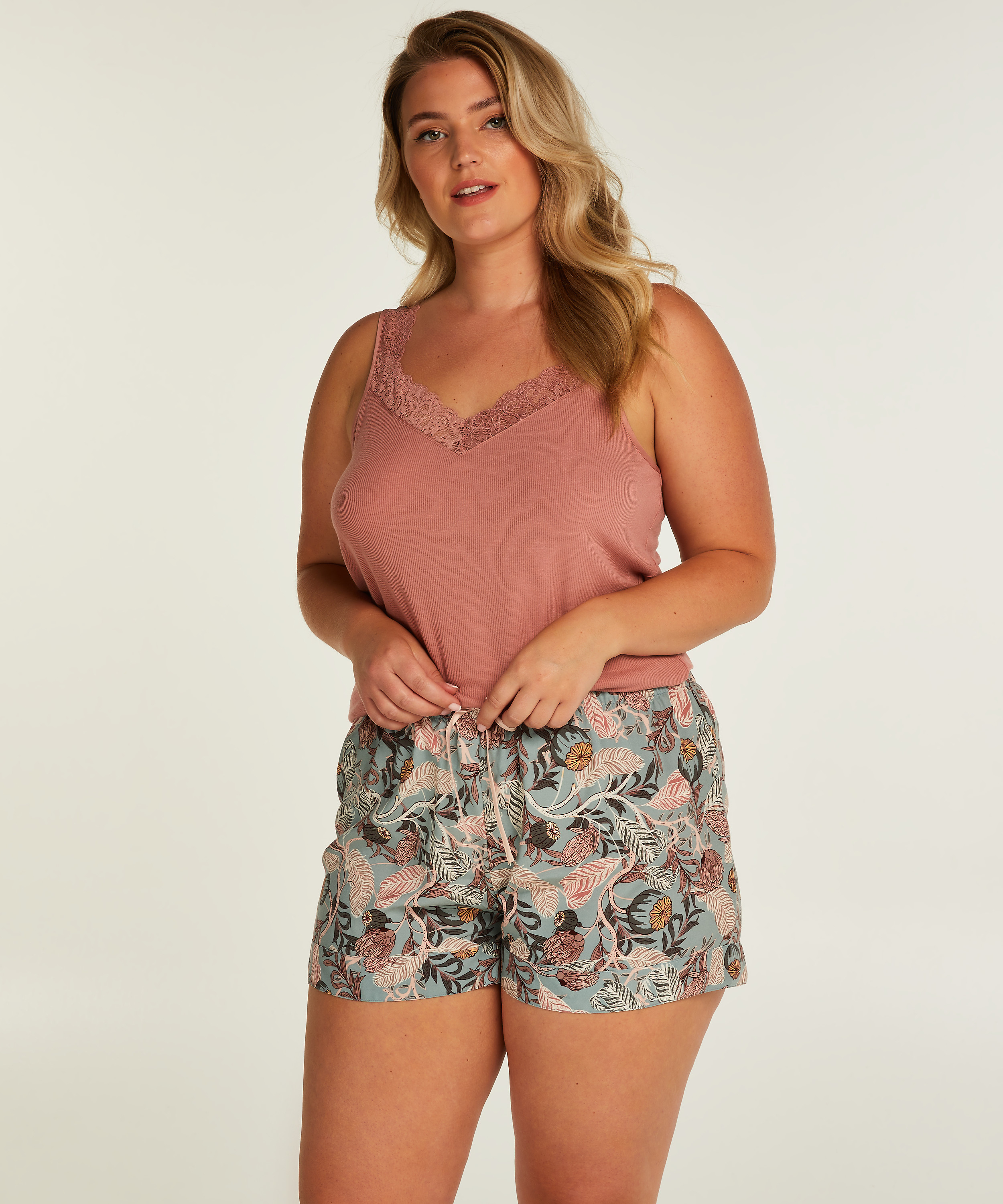 Szorty piżamowe, Szary, main