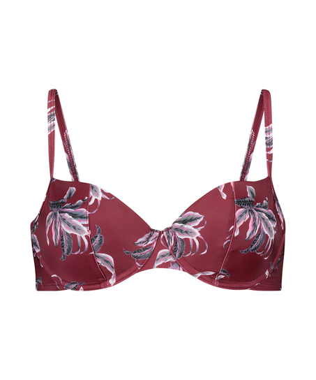 Nieusztywniona g&oacute;ra od bikini z fiszbinami Tropic Glam, Czerwony
