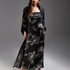 Lotus long chiffon kimono, Czarny