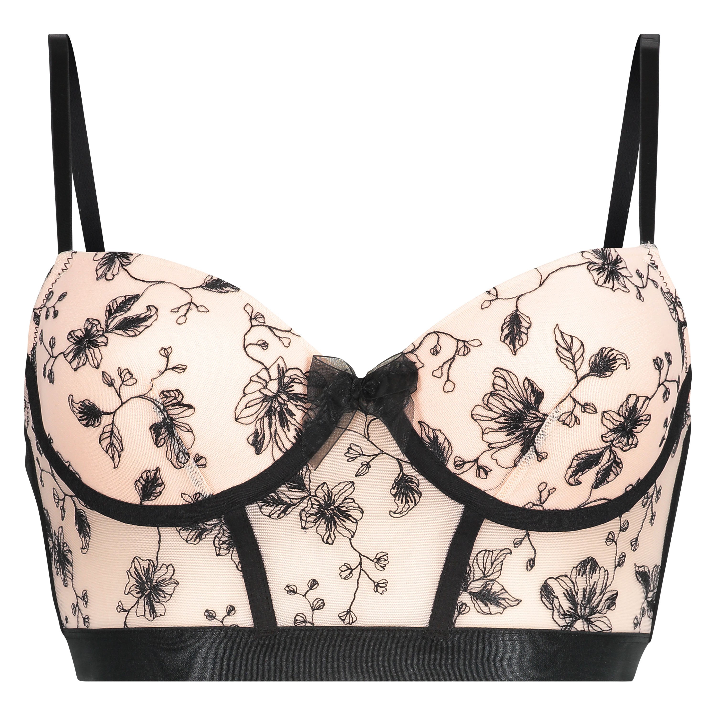Jenn Padded Underwired Longline Bra, R&oacute;żowy, main