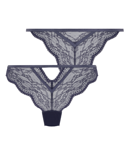 2 pary string&oacute;w Isabelle, Niebieski