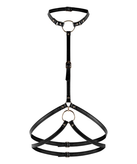 Uprząż ze sztucznej sk&oacute;ry, Czarny