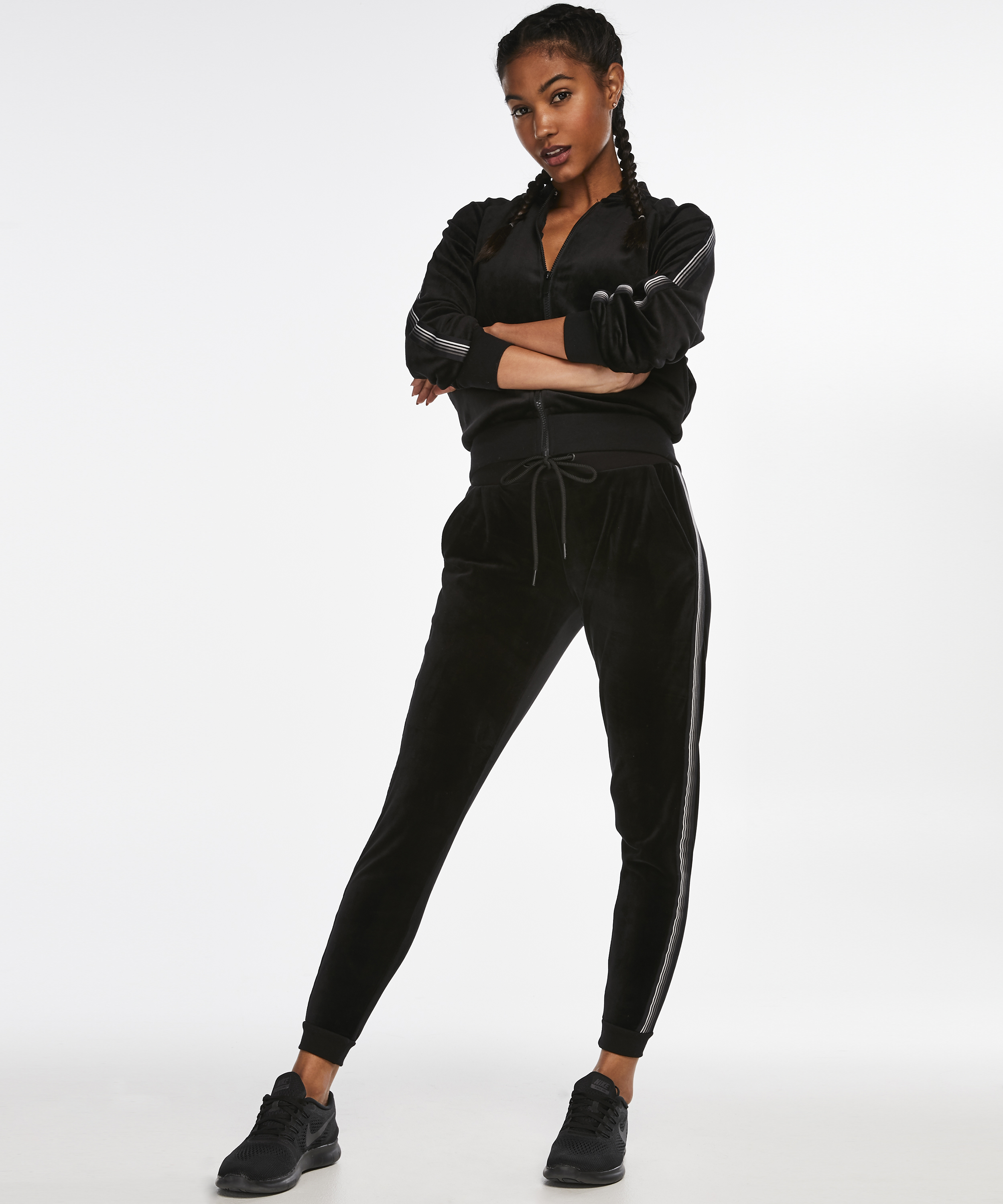 HKMX Velvet Sports Pants, Czarny, main