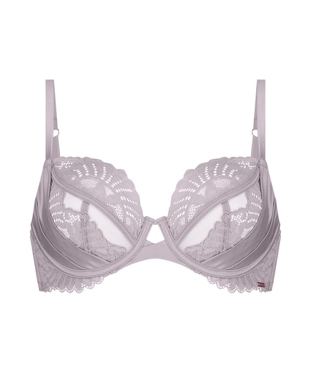 Nieusztywniony biustonosz z fiszbinami Almendra, Fioletowy