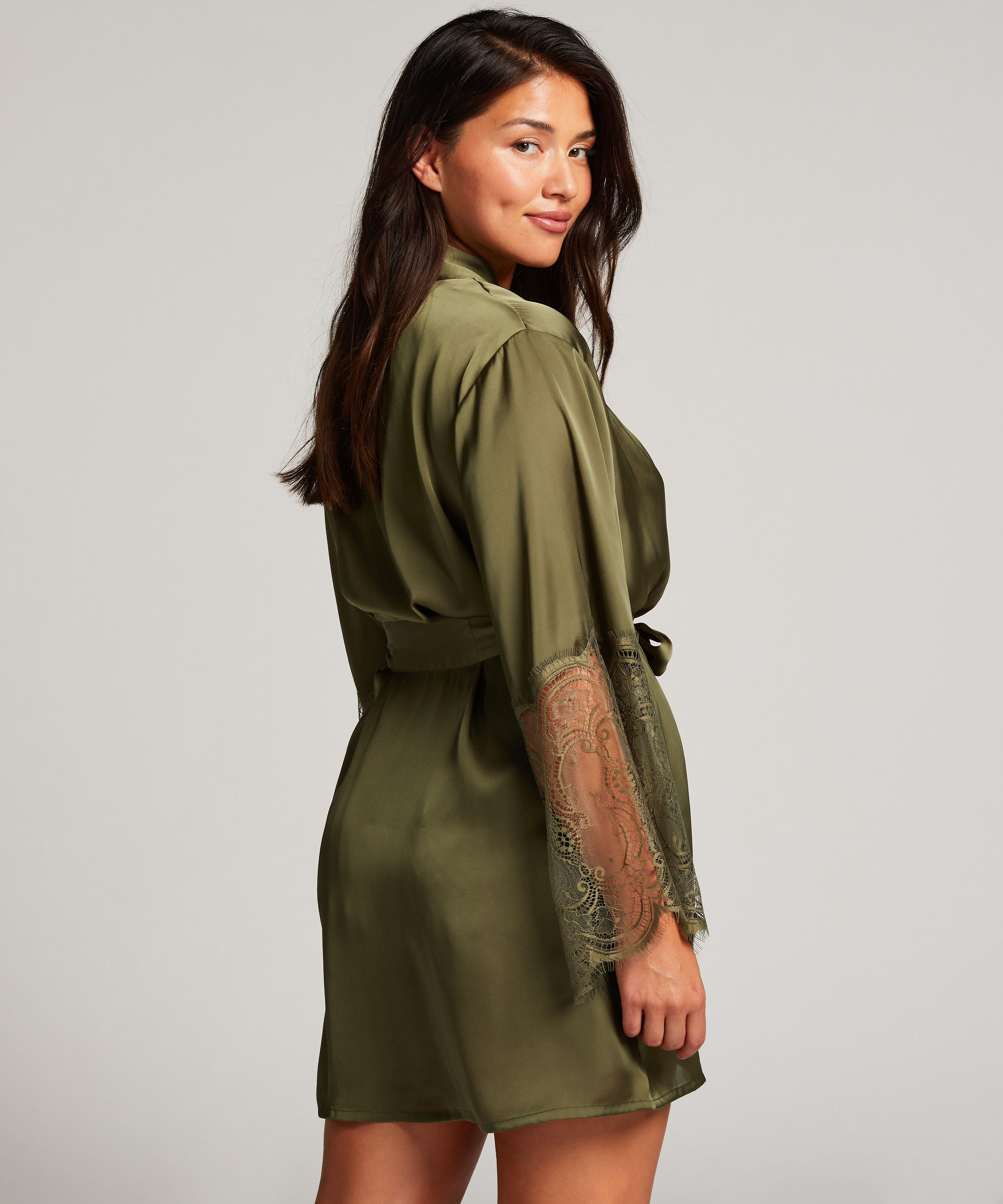 Satynowe kimono, Zielony, main