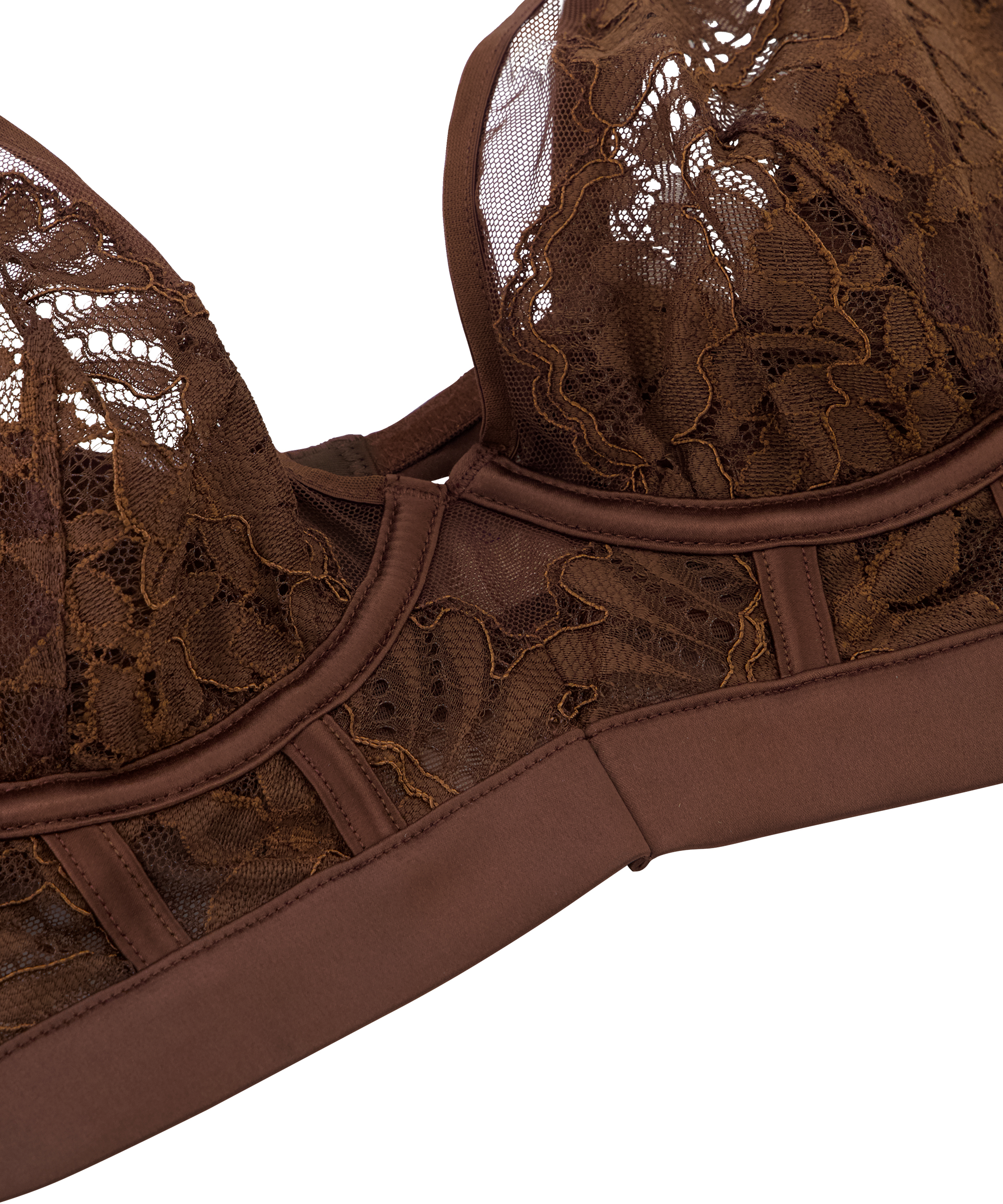 Biustonosz nieusztywniany z fiszbinami Indigo, Brązowy, main