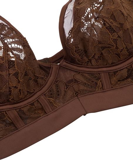 Biustonosz nieusztywniany z fiszbinami Indigo, Brązowy