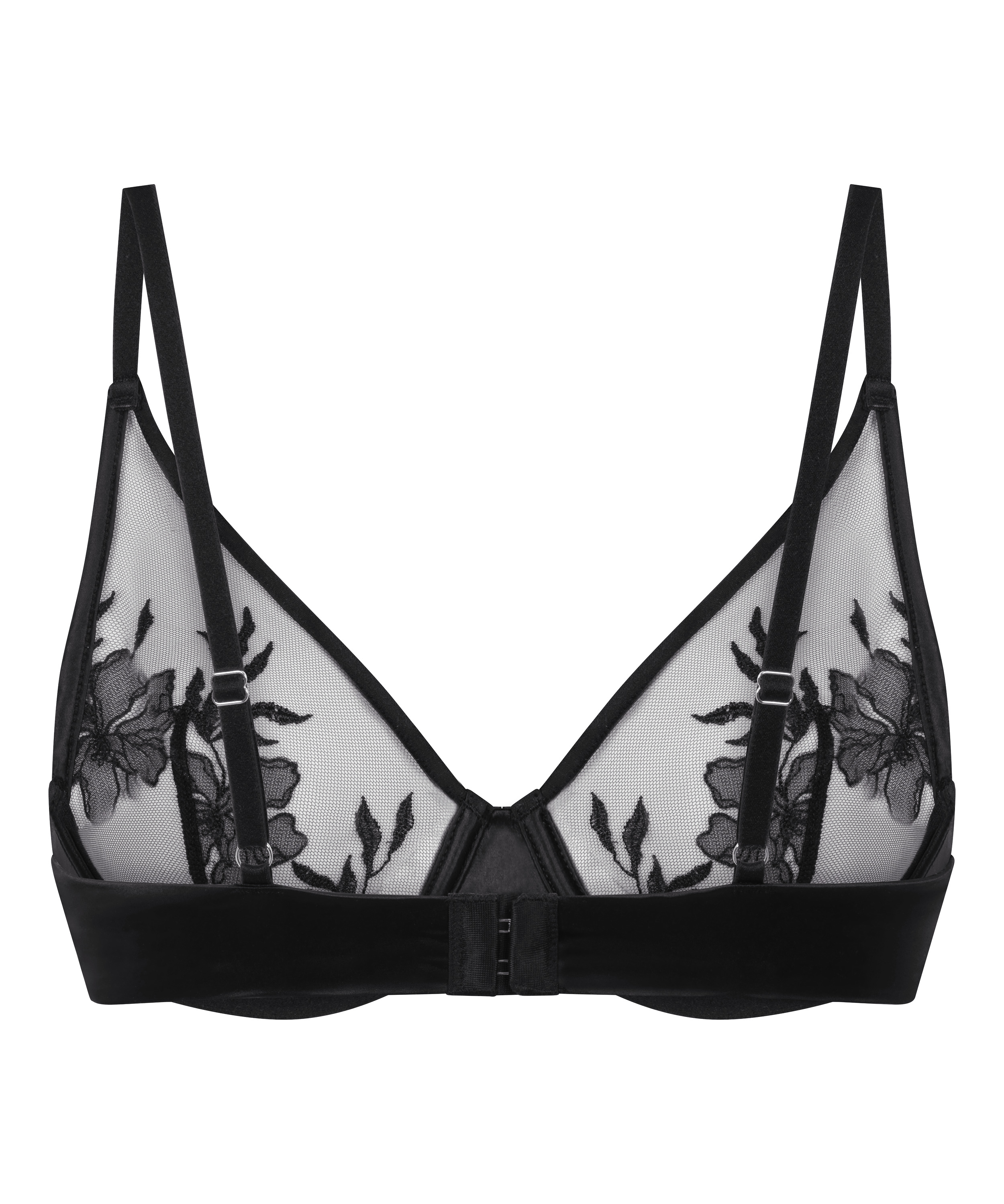 Nieusztywniany biustonosz z fiszbinami Hilton, Czarny, main