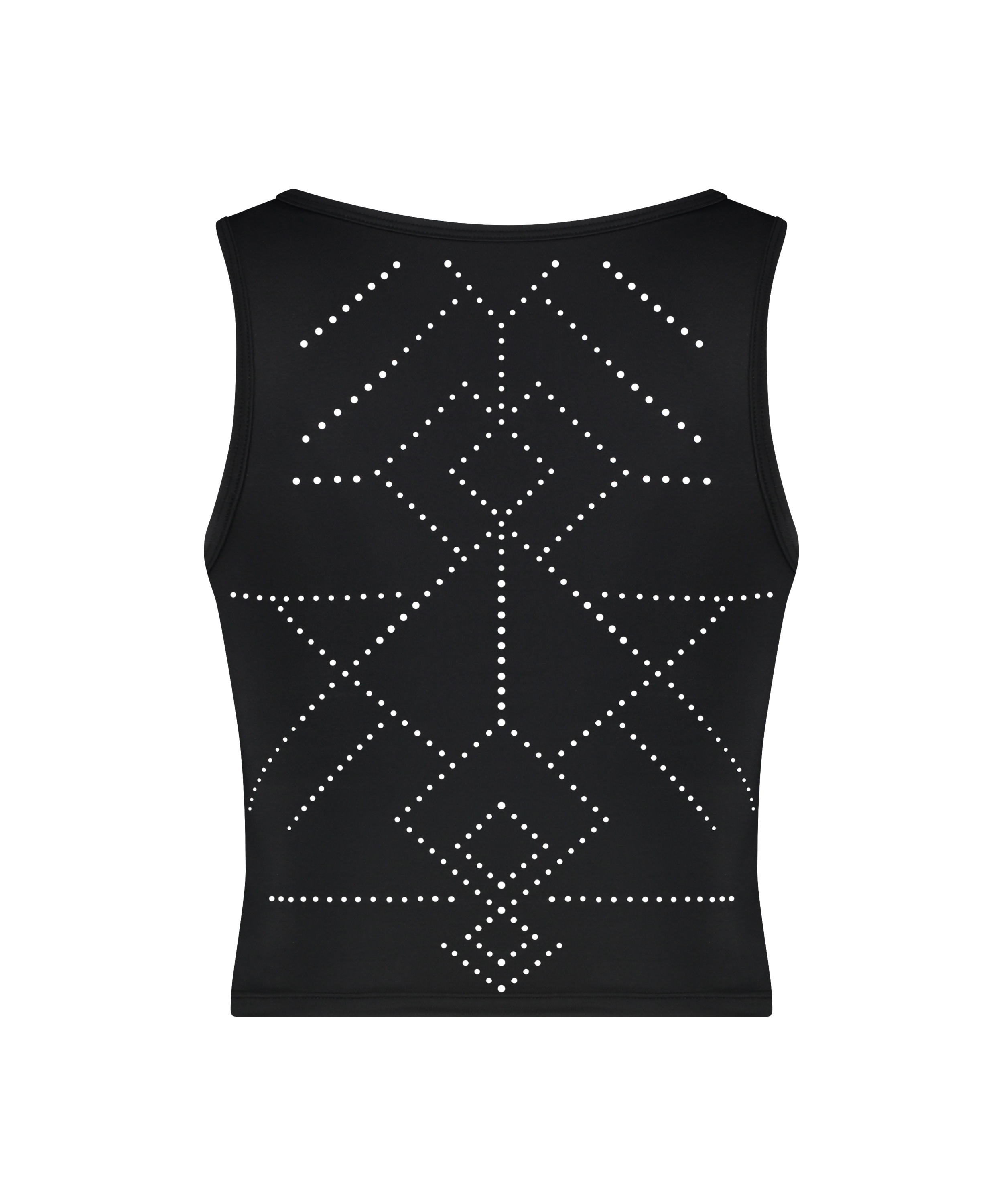 Krótki sportowy top bez rękawów HKMX Naira, Czarny, main