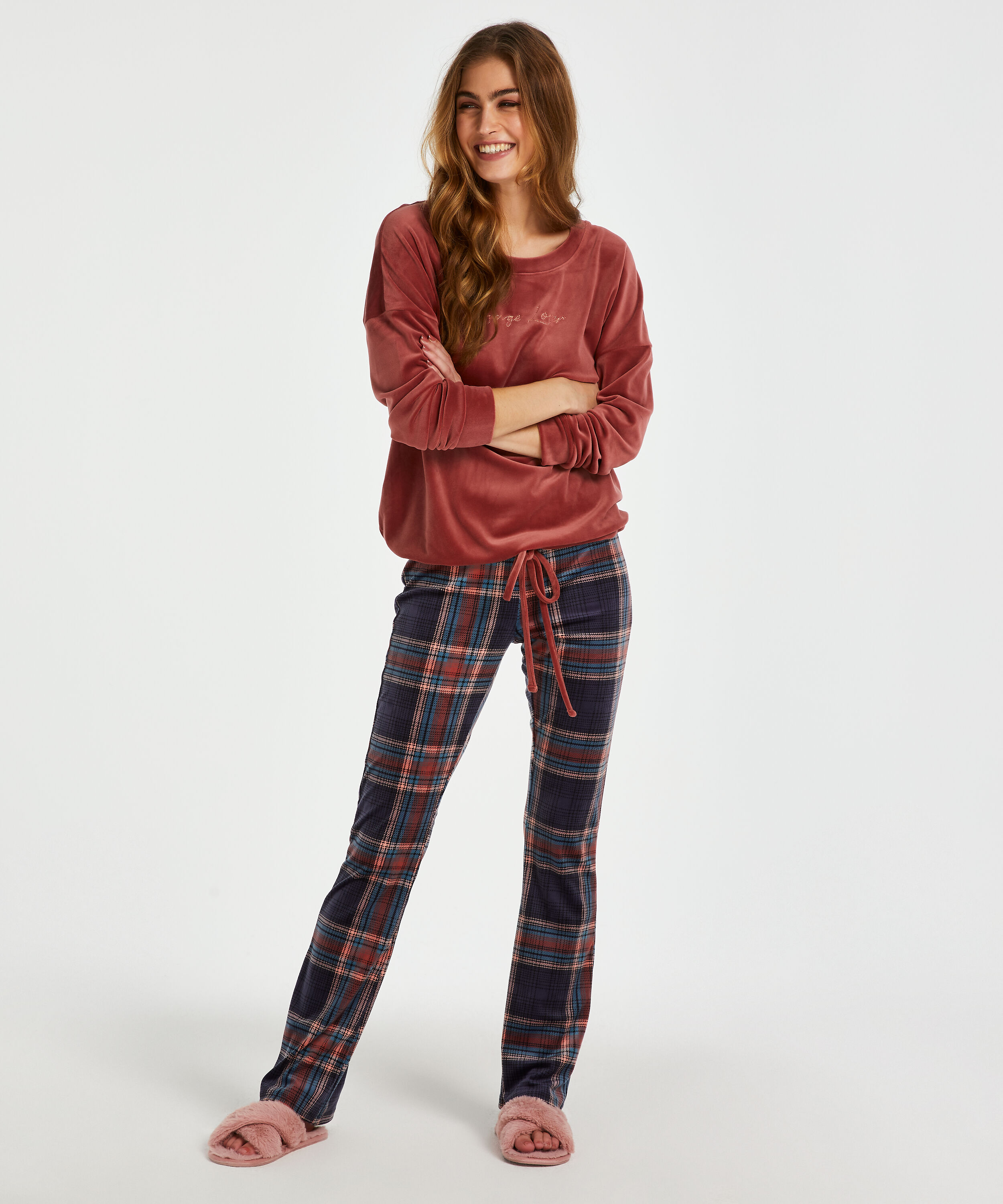 Velvet leggings, Niebieski