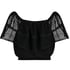 Crochet top, Czarny