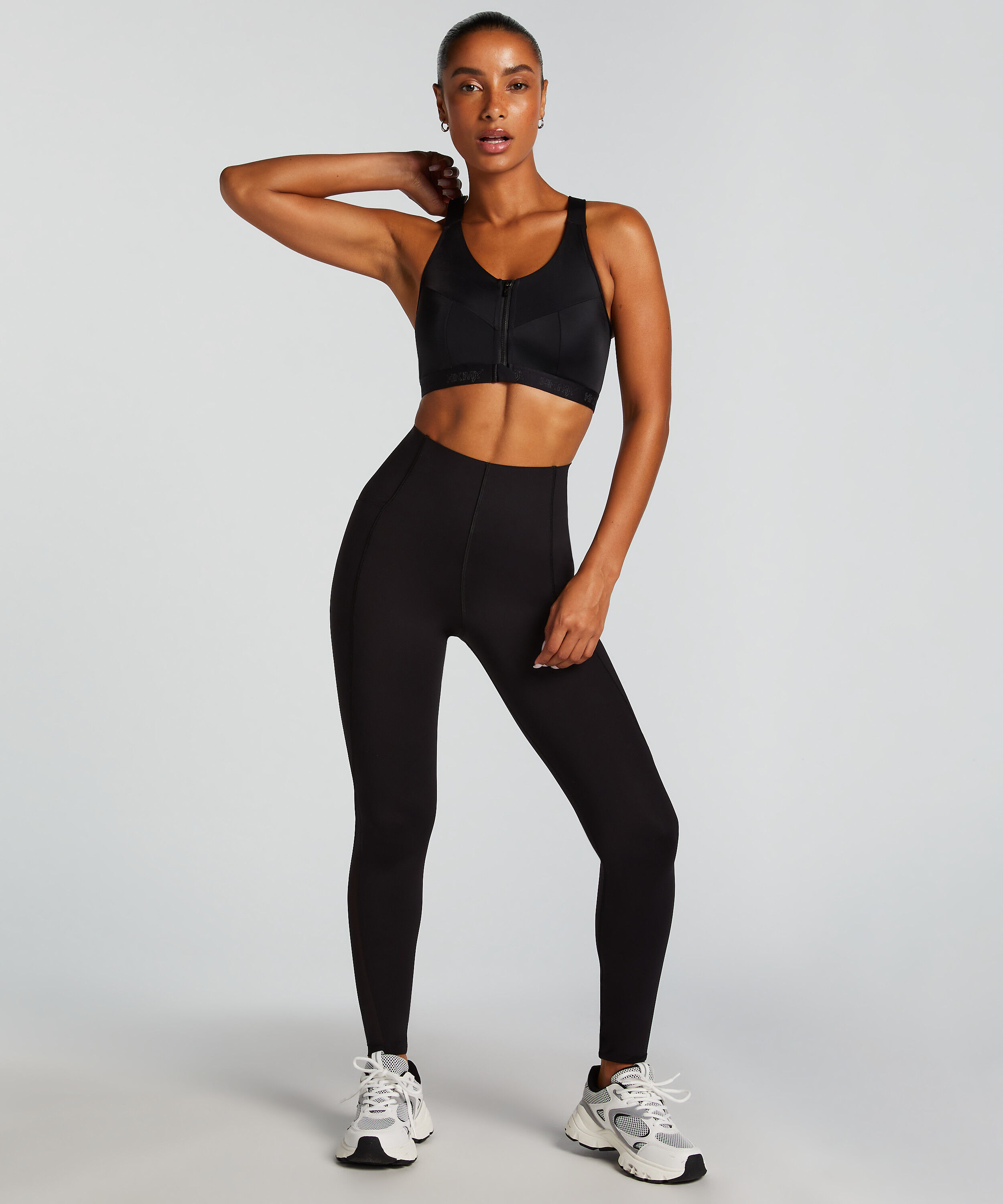HKMX Legginsy sportowe z wysokim stanem Boost, Czarny