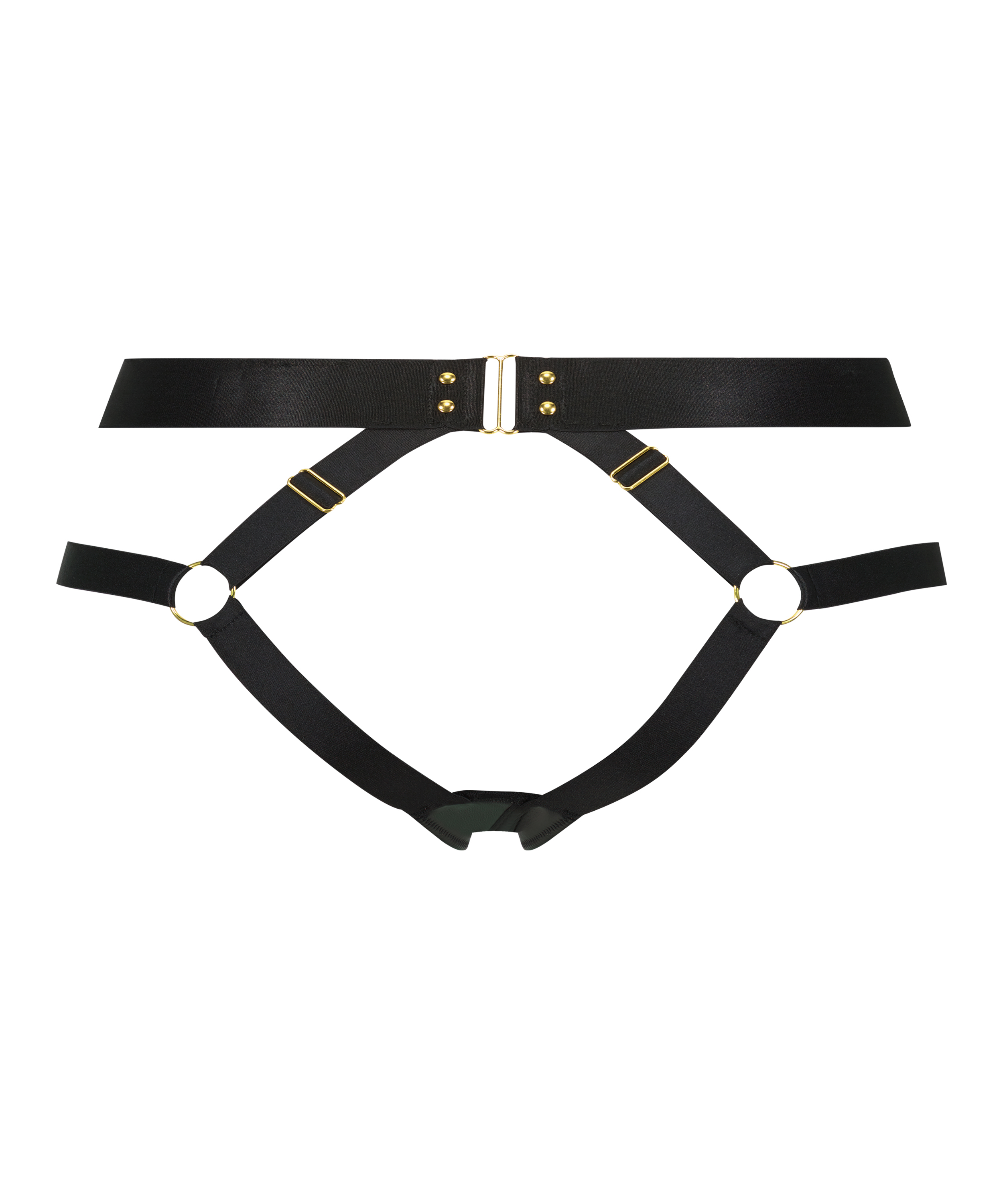 Occult majtki brazyliany z otwartym kroczem, Czarny, main