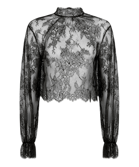 Top od piżamy Cecilia, Czarny