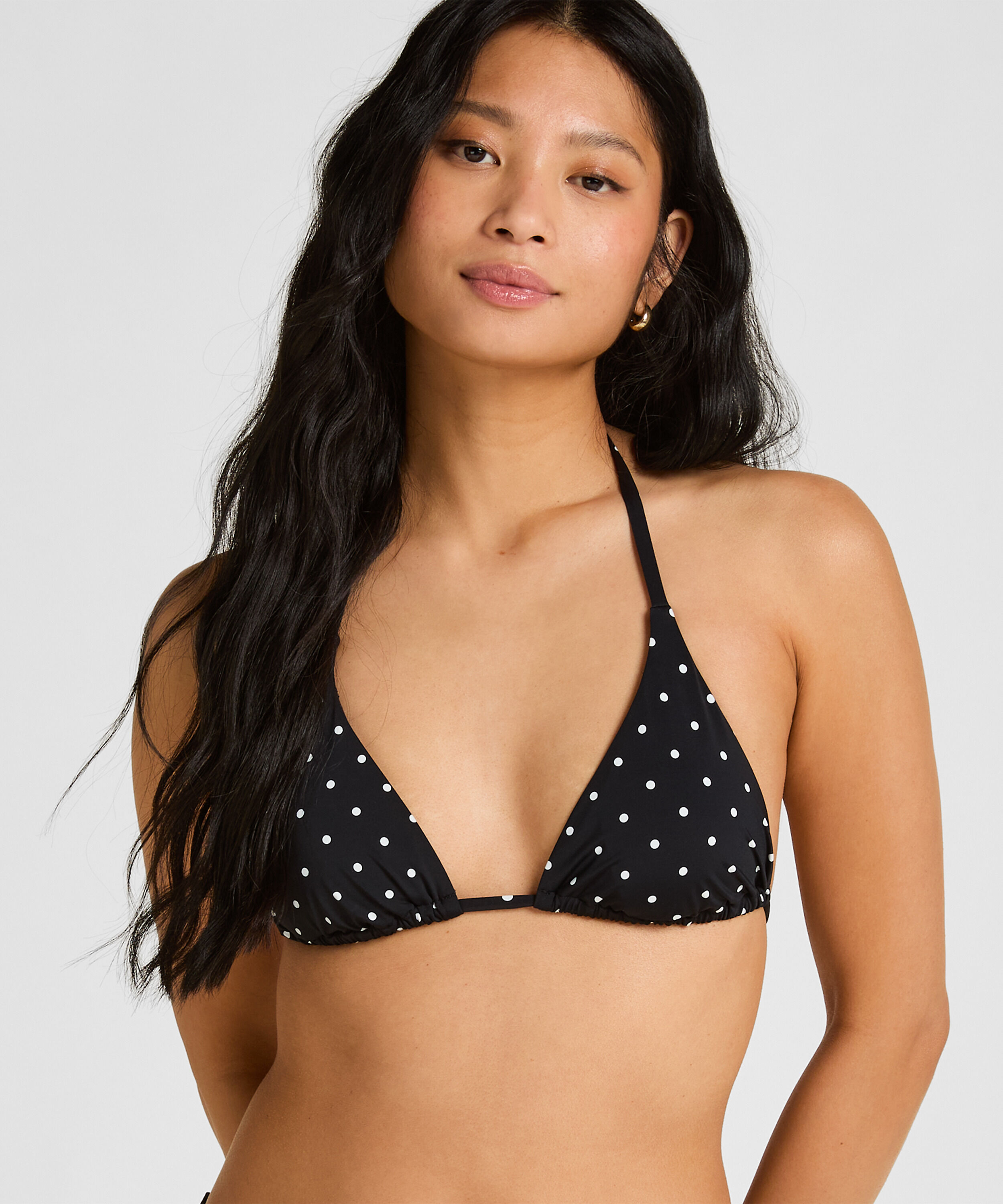 Triangle Bikini Top Luxe, Czarny