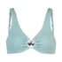 Kr&oacute;tki top bikini Crinkle, Niebieski