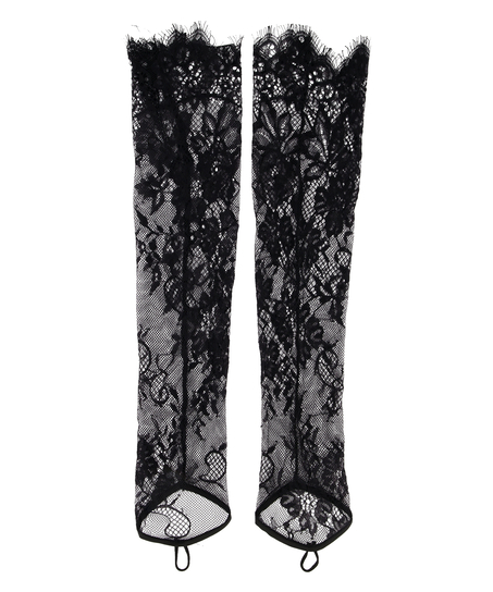 Koronkowe rękawiczki, Czarny