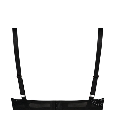 Nieusztywniany biustonosz z fiszbinami Donna Sparkle, Czarny