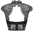 Top z fiszbinami Lace Camille, Czarny