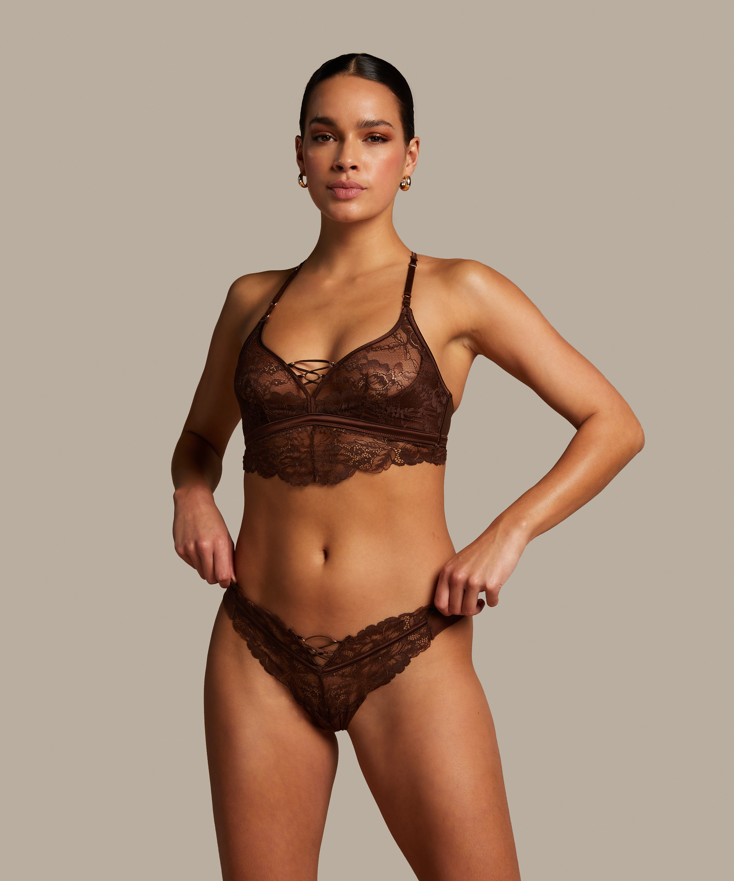 Biustonosz bralette Patrice, Brązowy, main