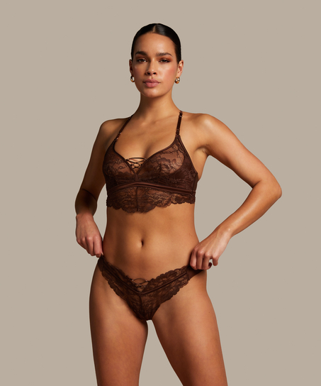 Biustonosz bralette Patrice, Brązowy