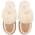 Kapcie Faux Suede Stitching, Brązowy
