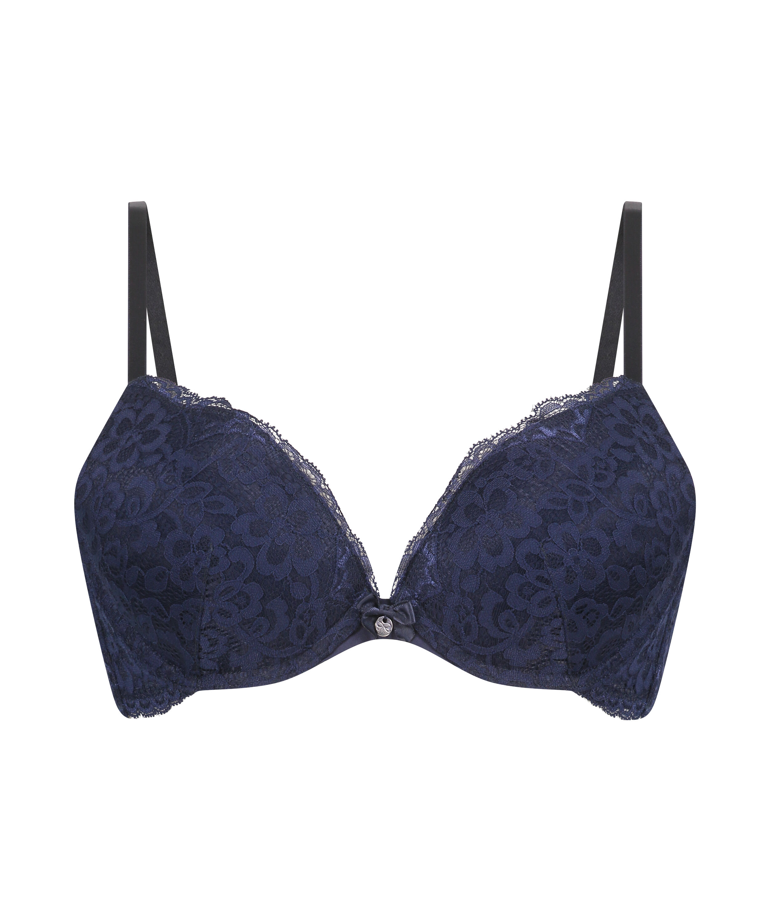 Wyściełany biustonosz push-up z fiszbinami Marine, Niebieski