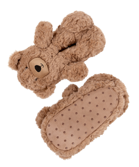 Kapcie Teddy Bear, Beżowy