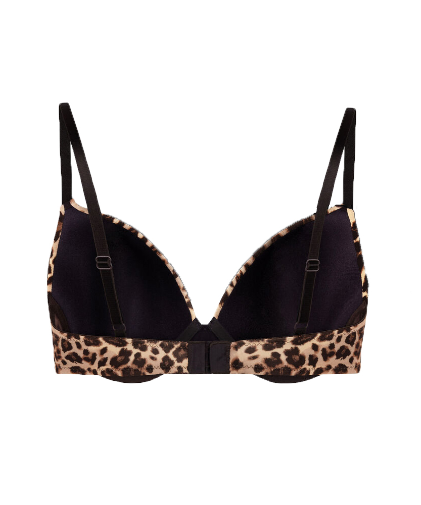 Biustonosz usztywniany z fiszbinami Plunge, Brązowy, main