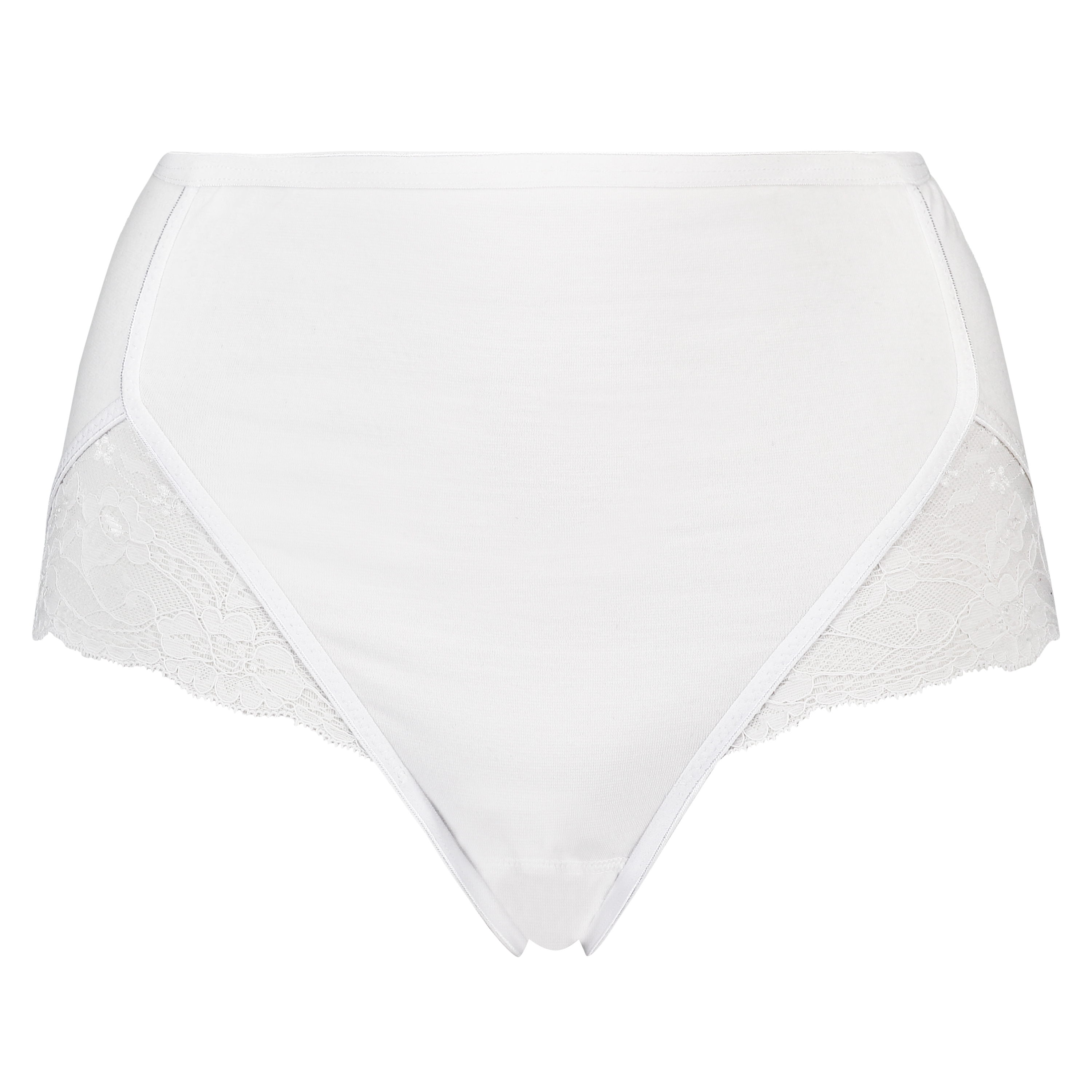 Bawełniane majtki maxi Superslip z koronką, Biały, main